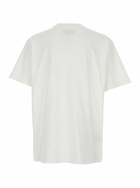 Purple Brand White Crewneck T-shirt With Dropped Shoulders In Cotton Man