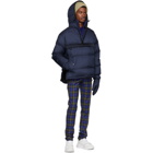 Burberry Blue Down Halstead Anorak Coat