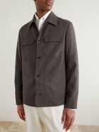 Mr P. - Wool, Silk and Linen-Blend Overshirt - Brown