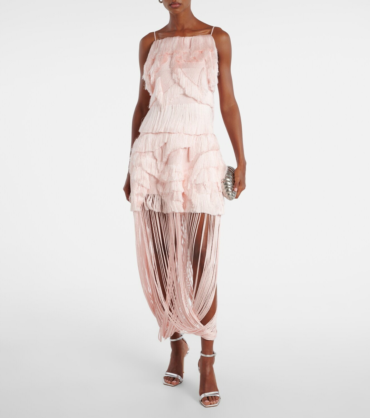 Xu Zhi Fringed midi skirt