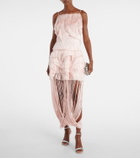 Xu Zhi Fringed midi skirt
