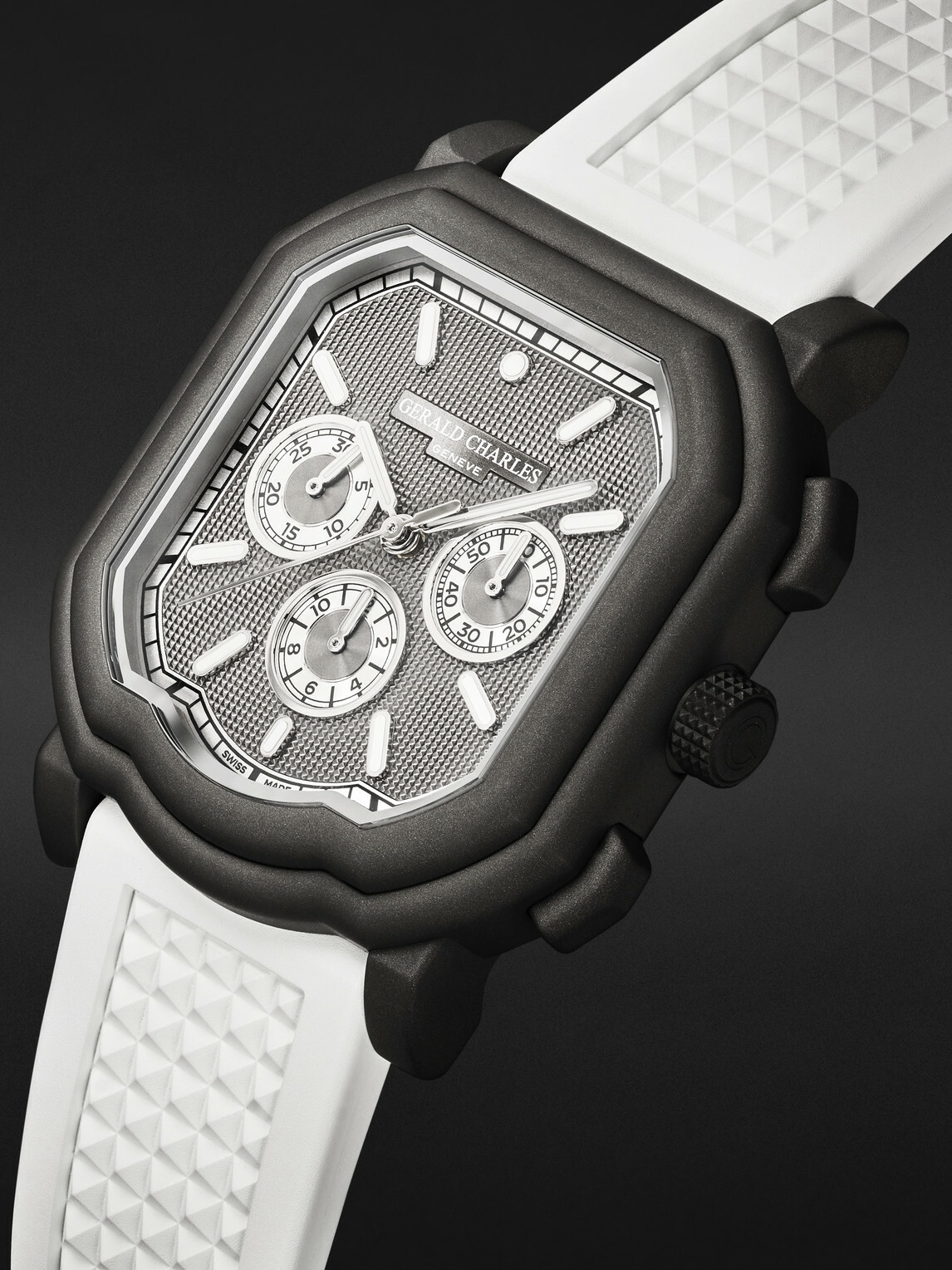 Gerald Charles - Maestro 3.0 Automatic Chronograph Darkblast® Titanium Watch, Ref. GC3.0-TNSB-06CP-RSPN