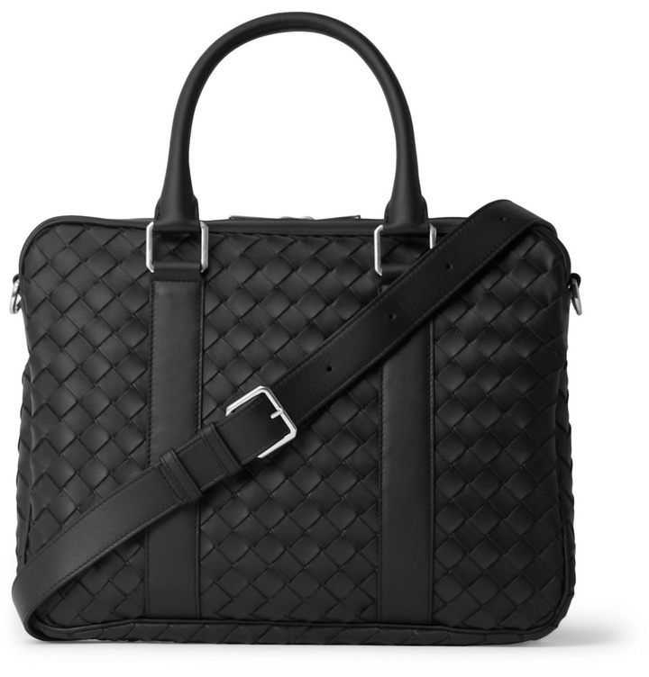 Photo: BOTTEGA VENETA - Intrecciato Leather Briefcase - Black