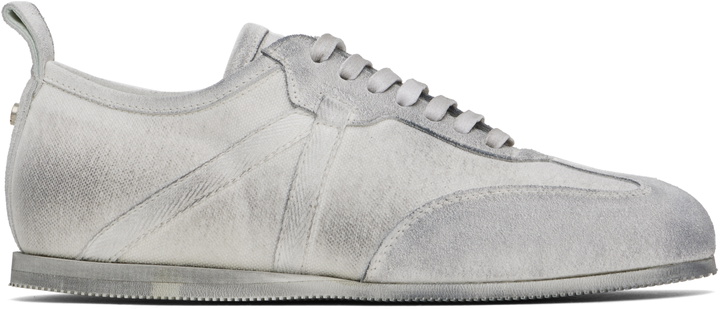 Photo: Ann Demeulemeester White & Gray Siru Low-Top Boxing Sneakers