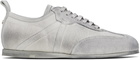 Ann Demeulemeester White & Gray Siru Low-Top Boxing Sneakers