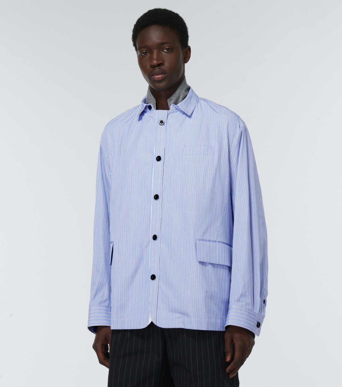 Sacai - Striped cotton shirt Sacai