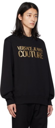 Versace Jeans Couture Black Printed Sweatshirt