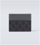 Gucci Leather-trimmed GG canvas card holder