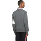 Thom Browne Grey Milano Stitch 4-Bar Cardigan