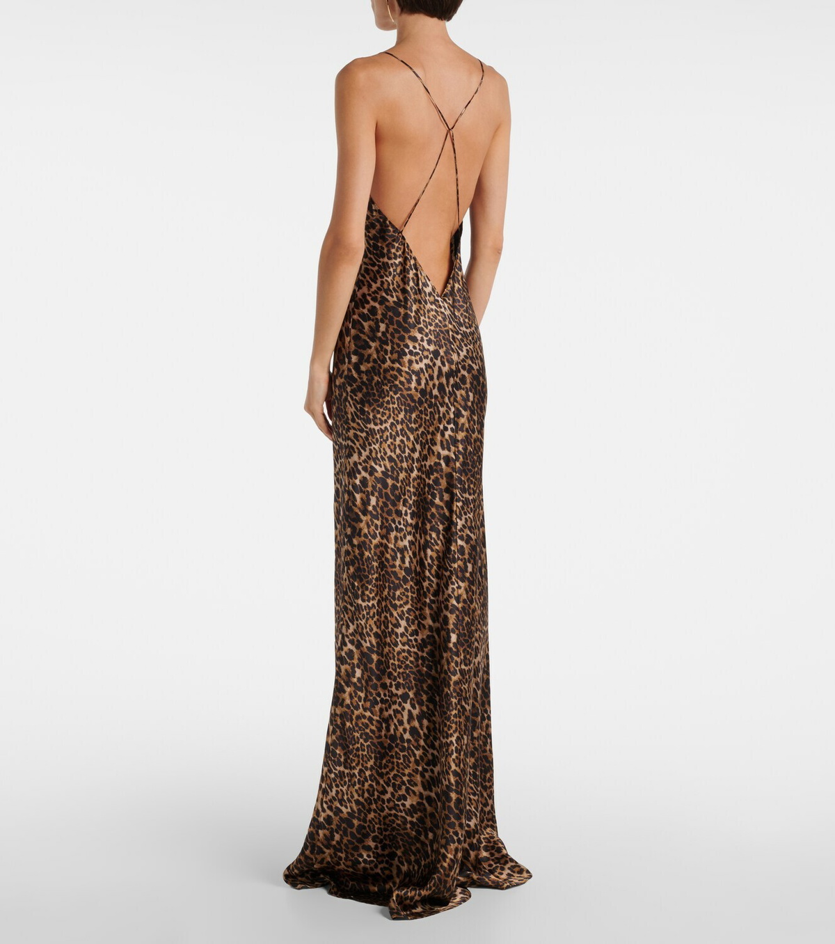 Nili Lotan Ira leopard-print silk gown