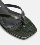 Toteme Croc-effect leather thong sandals