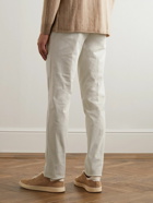 Lardini - Straight-Leg Stretch-Cotton Twill Trousers - Neutrals