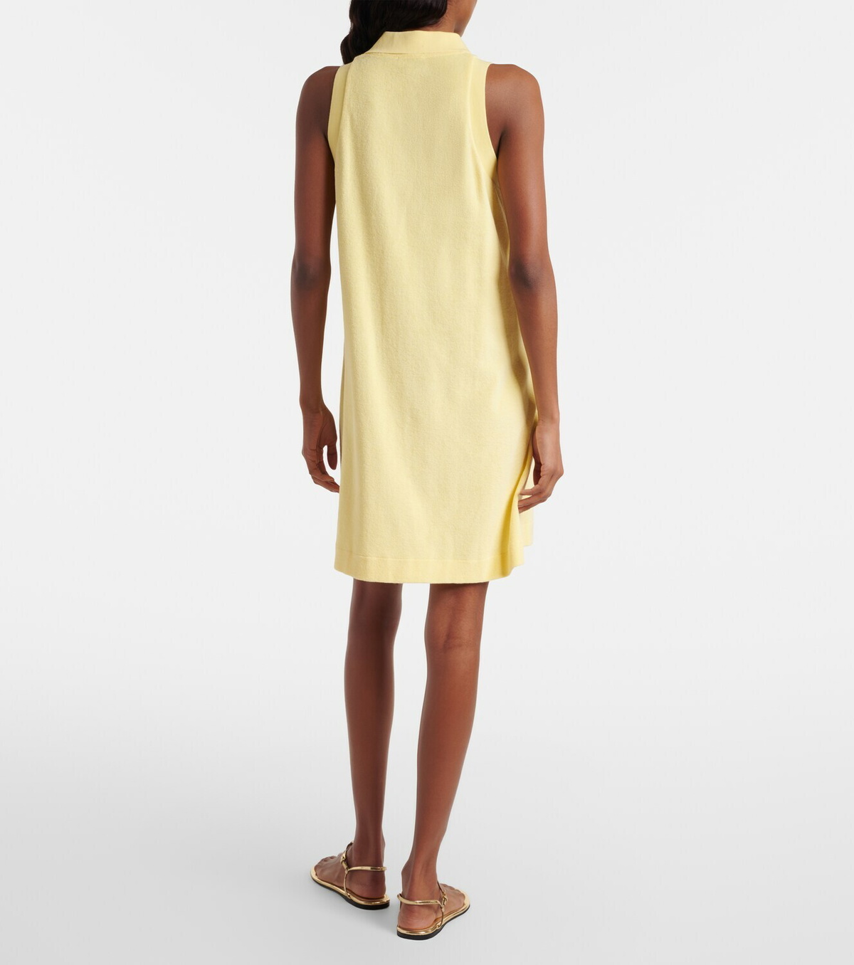 Hunza G Logo cotton terry polo dress