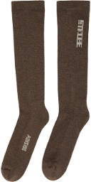 Rick Owens Drkshdw Gray Strobe Socks