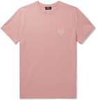 A.P.C. - Raymond Logo-Embroidered Cotton-Jersey T-Shirt - Pink