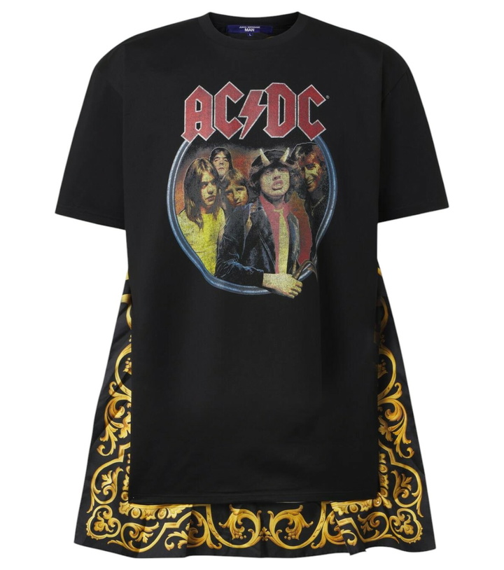 Photo: Junya Watanabe AC/DC printed caped cotton jersey T-shirt