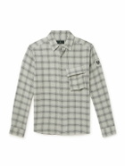 Belstaff - Scale Checked Crinkled-Cotton Shirt - Gray