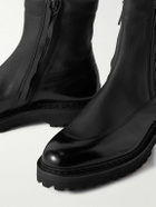 John Lobb - Ridge Smooth and Full-Grain Leather Chelsea Boots - Black