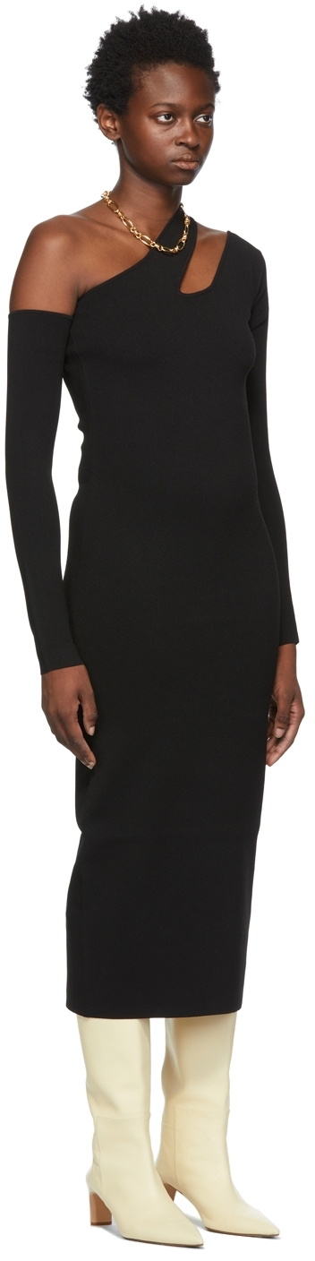 Nanushka Black Compact Knit Nala Dress Nanushka