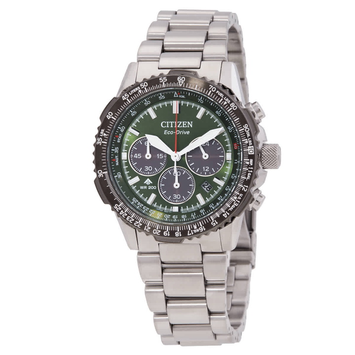Photo: Citizen Promaster Navihawk Chronograph Khaki Dial Mens Watch CA4664-60W