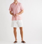 Frescobol Carioca - Camp-Collar Linen Shirt - Pink
