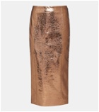 Rotate Birger Christensen Metallic faux leather pencil skirt