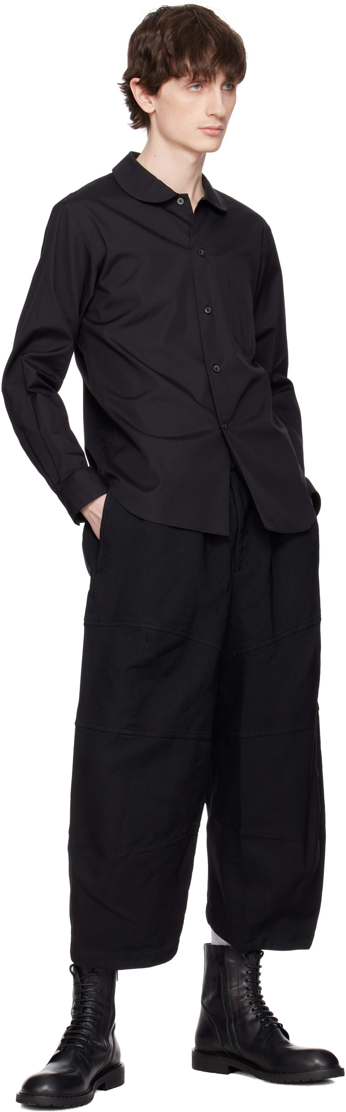 Black Comme des Garçons Black Peter Pan Collar Shirt