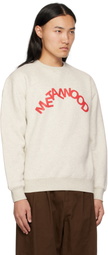 Metalwood Studio Gray Jumbled Crewneck Sweatshirt