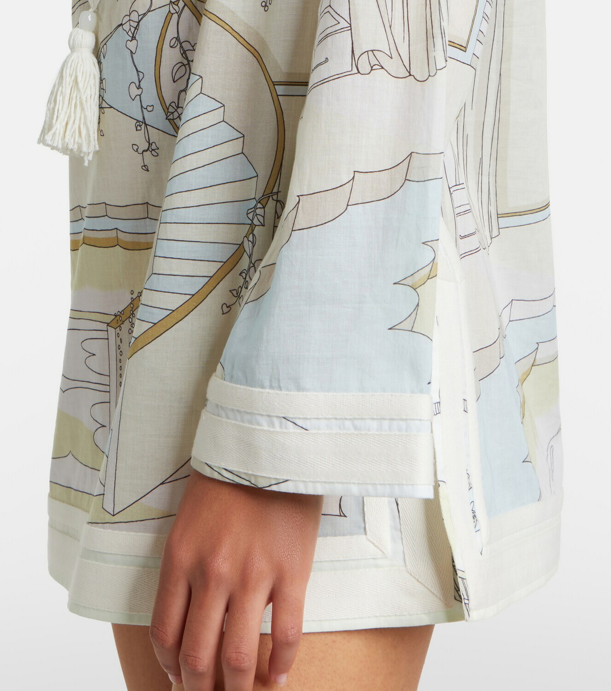 Tory Burch Printed cotton voile tunic