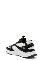 Valentino Garavani Demivee Panelled Mesh and Suede Sneakers Black And White