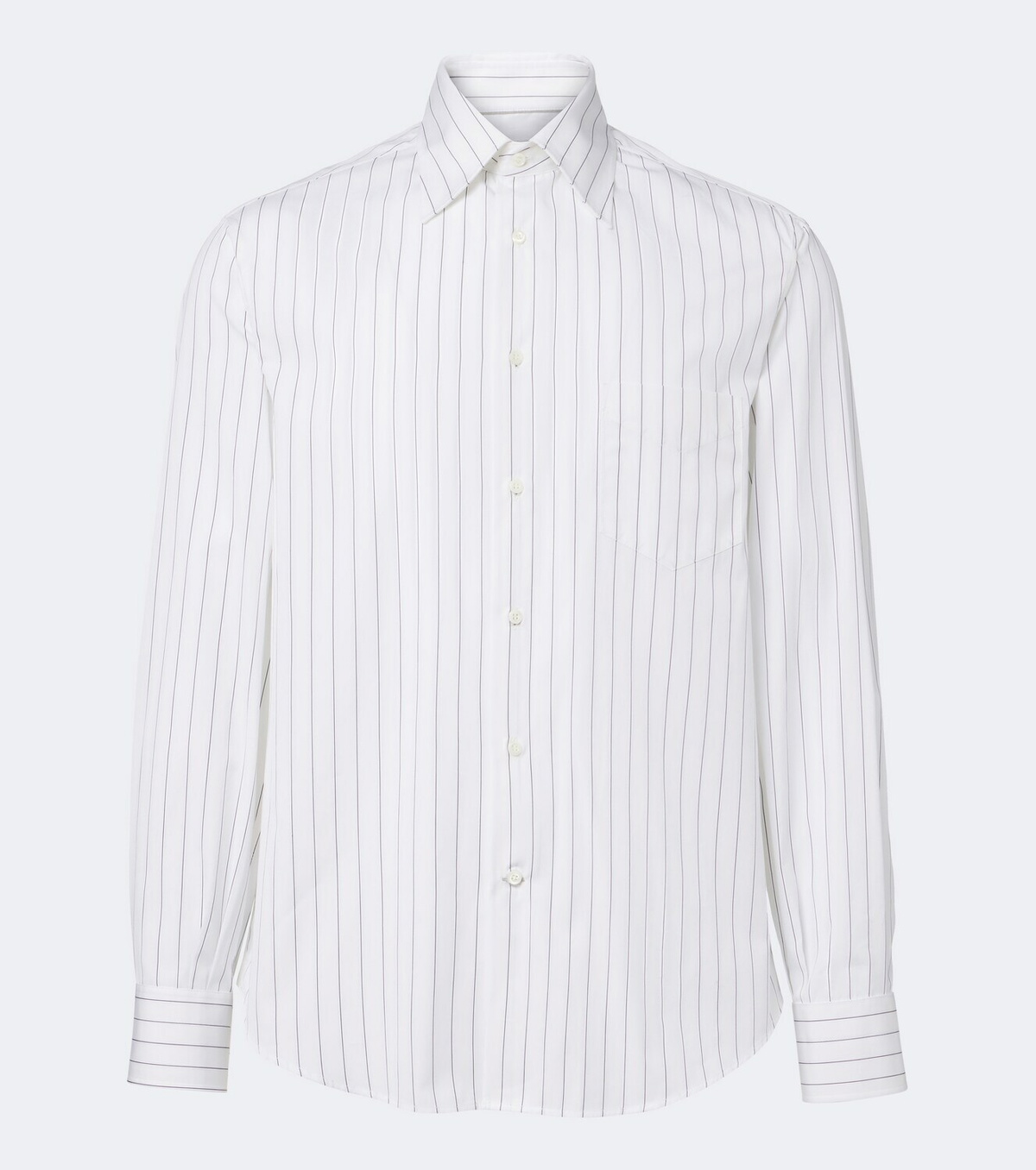 Brunello Cucinelli Pinstriped cotton poplin shirt