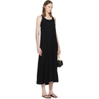 TOTEME Black Scoop-Neck Sablé Maxi Dress