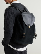 Bleu de Chauffe - Zibeline Suede and Full-Grain Leather Backpack