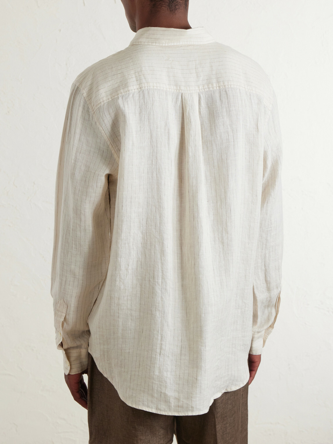 Frescobol Carioca - Telles Striped Linen Shirt - White