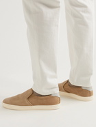 Brunello Cucinelli - Suede Slip-On Sneakers - Brown