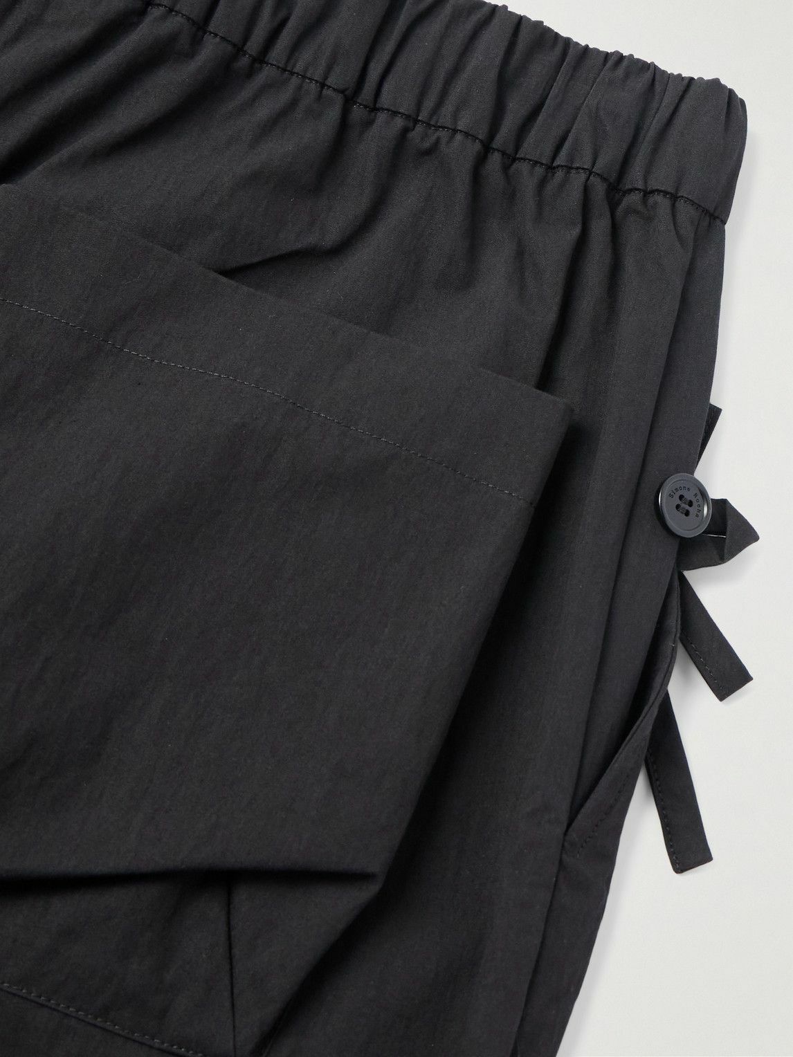 Simone Rocha - Straight-Leg Bow-Detailed Cotton-Blend Cargo Trousers - Gray