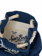 MC2 Saint Barth Blue Boat Linen Backpack