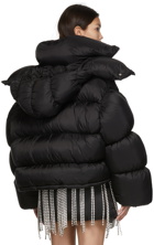 AREA Black Dingyun Zhang Edition Crystal Baroque Puffer Down Jacket