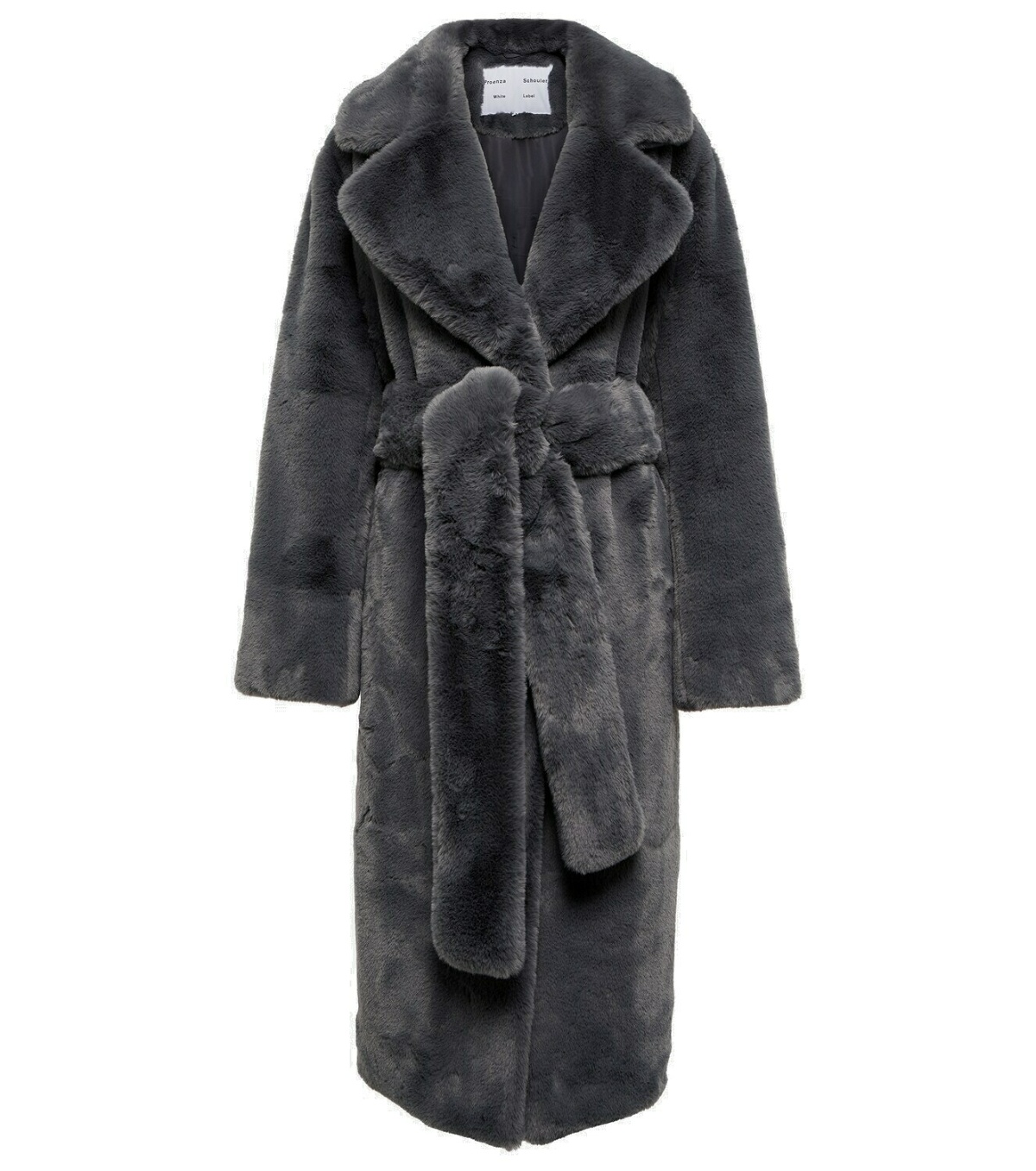 Photo: Proenza Schouler - White Label belted faux fur coat