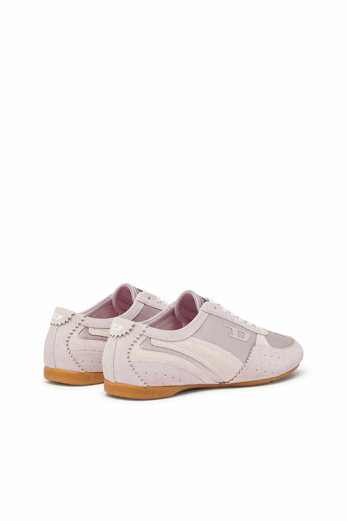 Diesel D-Mile-Flat sneakers with suede overlays - Sneakers Womens in Pink