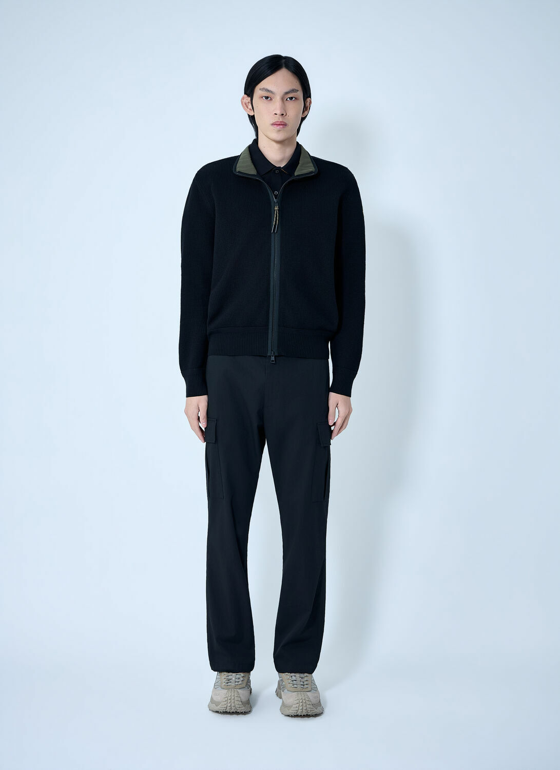 Moncler High-Neck Zip-Up Cardigan