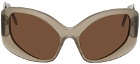 KNWLS Gray Adrenaline Oval Sunglasses