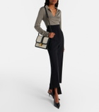 Khaite Blake leather-trimmed canvas crossbody bag