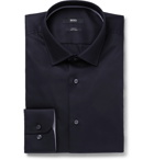 Hugo Boss - Jesse Panelled Cotton-Poplin Shirt - Blue