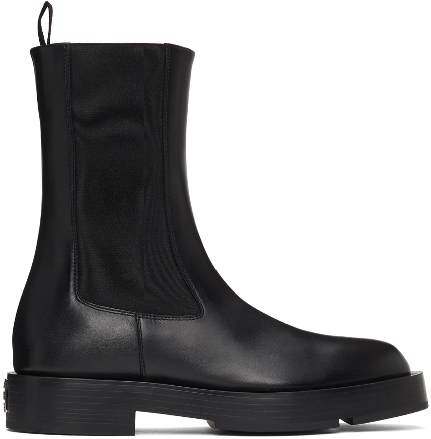 Givenchy Black Leather Chelsea Boots Givenchy