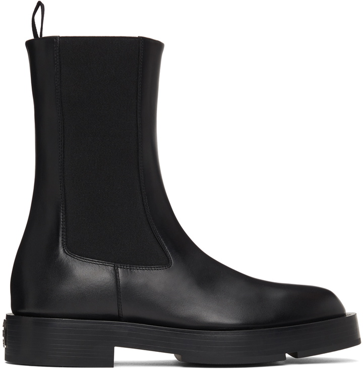 Photo: Givenchy Black Leather Chelsea Boots