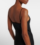 The Row Barina lace-trimmed silk slip dress