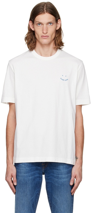 Photo: PS by Paul Smith White Happy T-Shirt