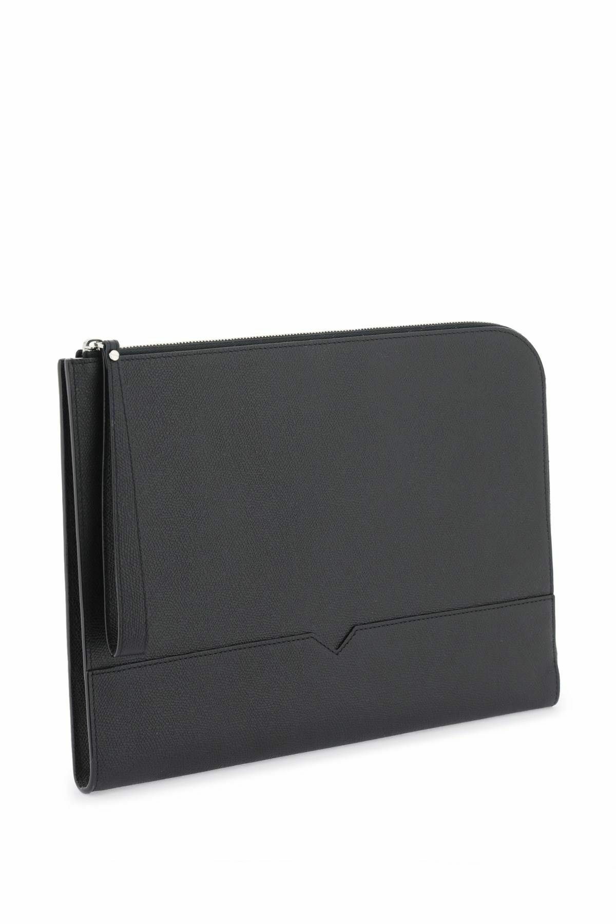 VALEXTRA leather document holder Black