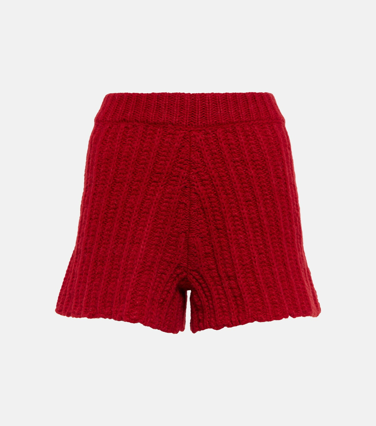 Alanui - Ribbed-knit alpaca-blend shorts